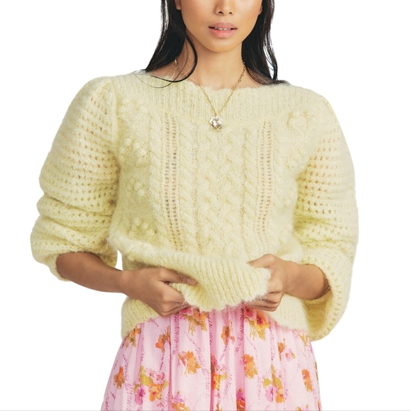 NWT LoveShackFancy Vyoma Sweater - Rise and Shine